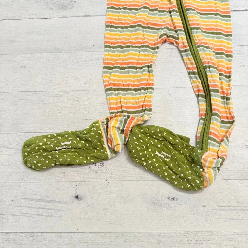 Posh Peanut toddler one piece footed sleeper‎ stripes *PLAY* 3T